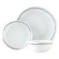 Scribble 12 Piece 4 Person Dinner Set - Black & White