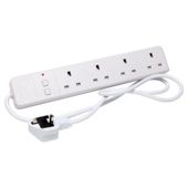 OWL power strip lead, White