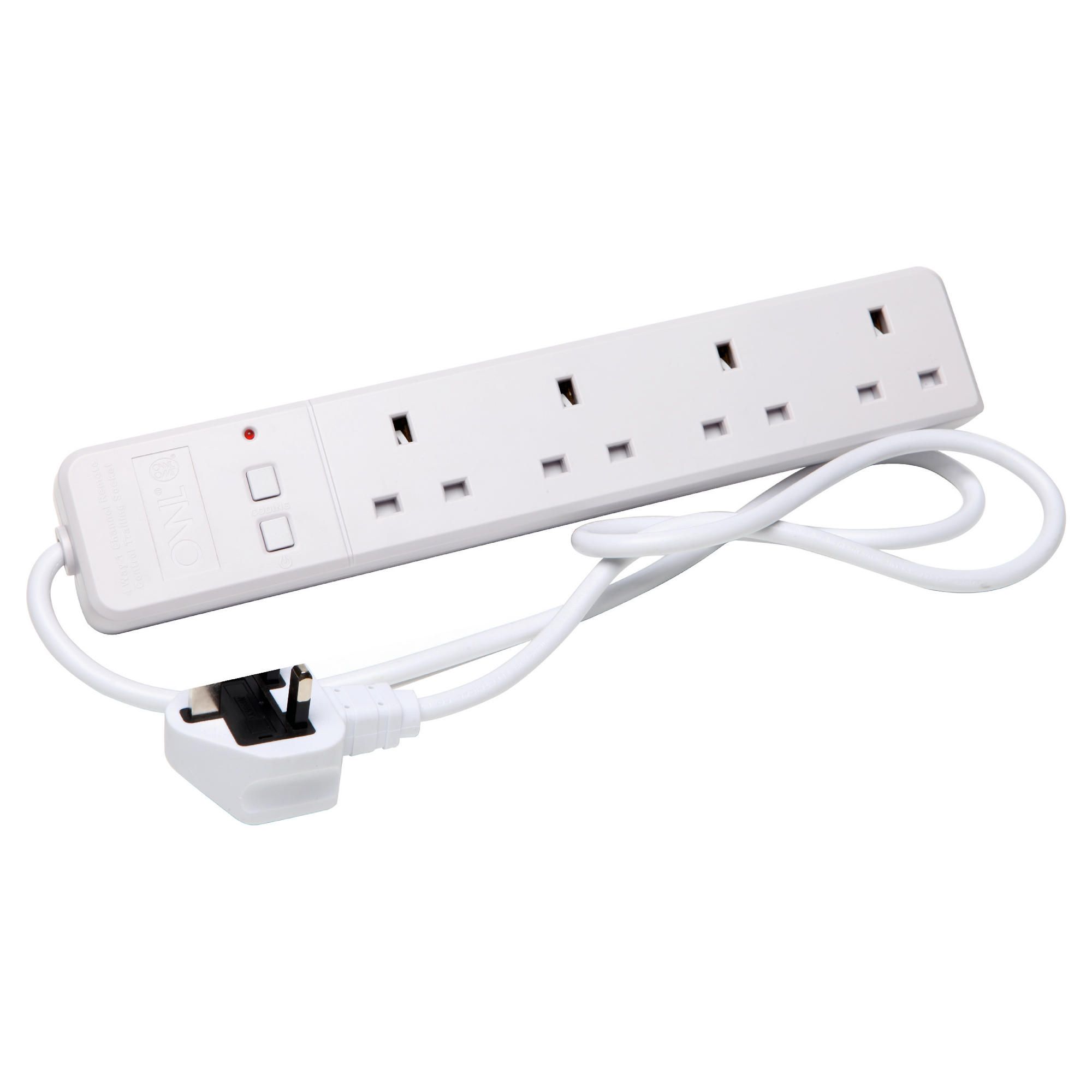 OWL power strip lead, White