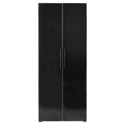 Como Double Wardrobe, Walnut-Effect & Black Gloss