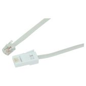 Tesco 1.8m Modem Cable For Telephone- White