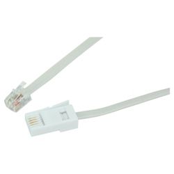 Tesco 1.8m Modem Cable For Telephone- White
