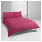 Tesco Plaindye Duvet Set Single, Magenta