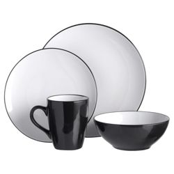 dinner service set up
 on ... Dinner Set, Black and White from our Dinner Plates range - Tesco.com