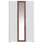Como Triple Wardrobe, Walnut-Effect & White Gloss