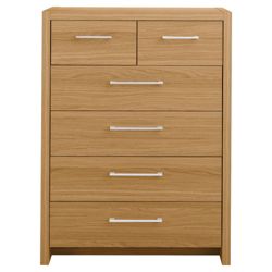 Manhattan 6 Drawer Chest, Oak-Effect