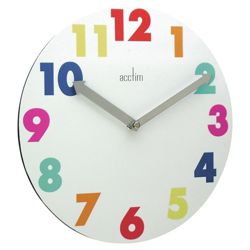 Acctim White Multi Colour Wall Clock