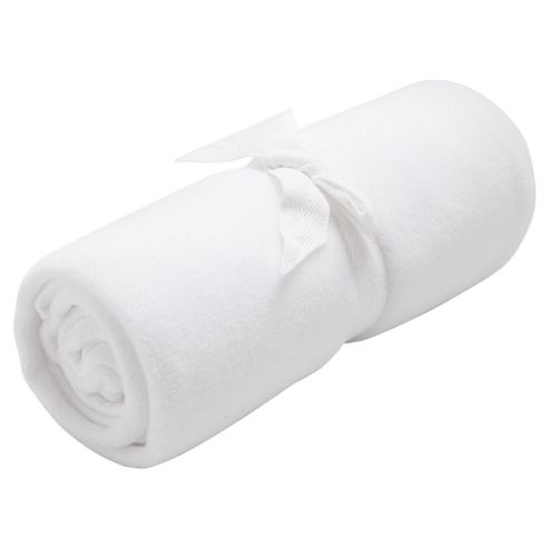 Image of Tesco Loves Baby Fleece Blanket Moses/crib, White