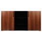 Como 3 Drawer 2 Door Sideboard, Walnut & Black