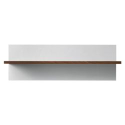 Como Floating Single Shelf, Walnut & White