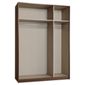Modular Triple Wardrobe Frame, Walnut-Effect