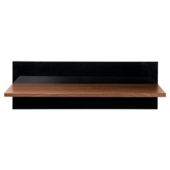 Como Floating Single Shelf, Walnut & Black