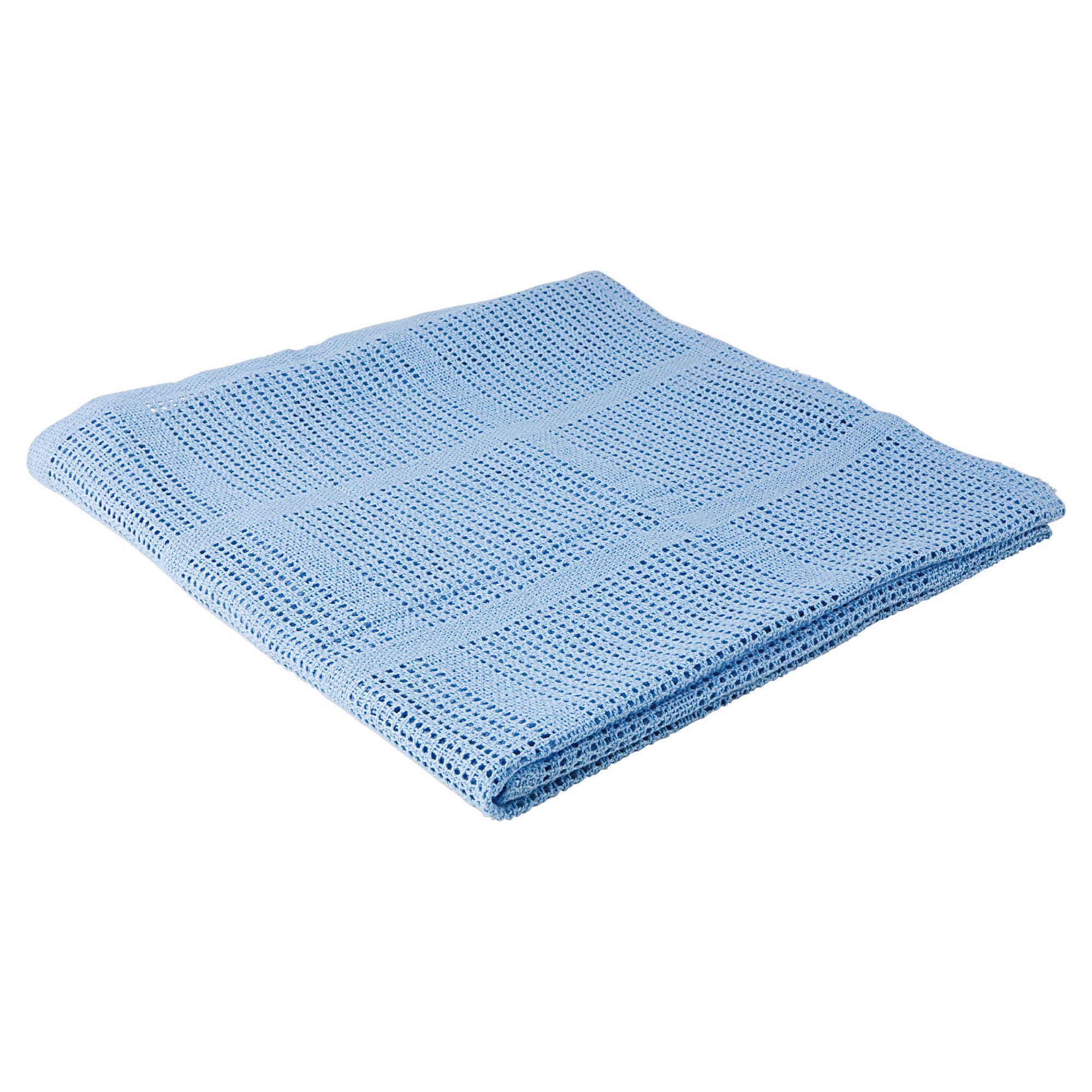 Tesco Cellular Blanket - Cot/Cot Bed, Blue