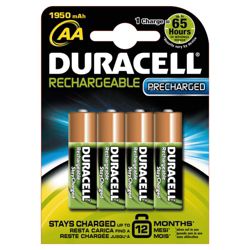Duracell 4 Pack Rechargeable AA Batteries