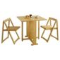 Ella 2 Seat Rubberwood Butterfly Set, Natural