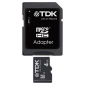 TDK 4GB Micro SDHC Memory Card with Adapter