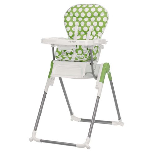 Image of Obaby Nanofold Highchair, Dotty Lime