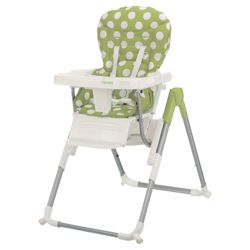 Obaby Nanofold Highchair, Dotty Lime
