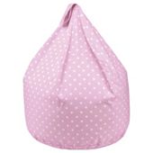 Kids Cotton Polka Dot Beanbag, Pink