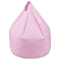 Kids Cotton Polka Dot Beanbag, Pink