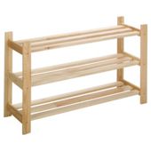 3 shelf shoe rack solid pine