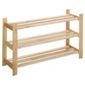 3 shelf shoe rack solid pine