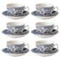Johnson Bros Set of 6 Devon Cottage Teacups and Saucers