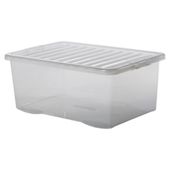45L underbed box with lid clear