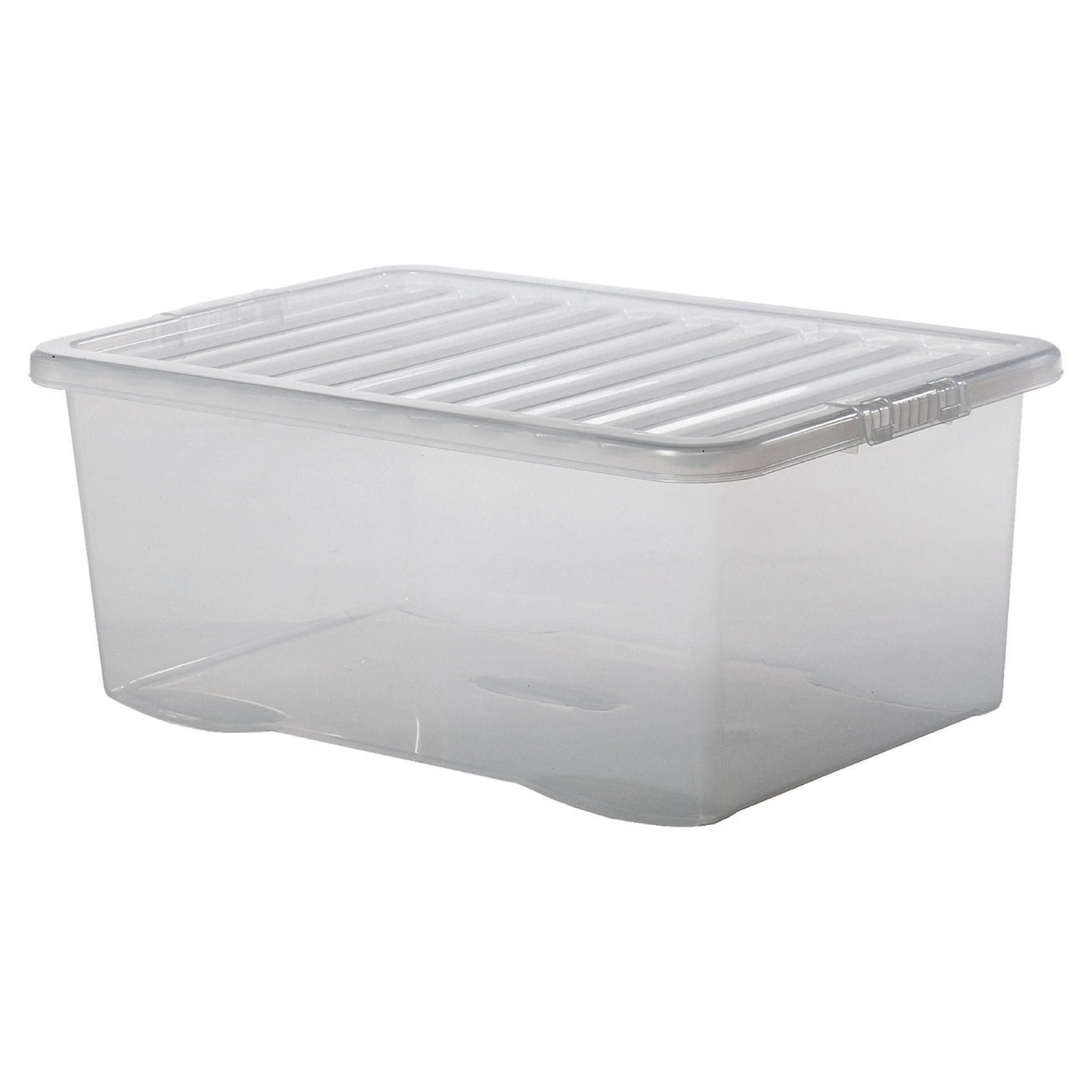 45L underbed plastic storage box with lid clear 45L underbed plastic storage box with lid clear