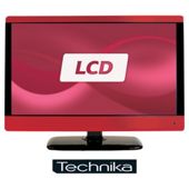 Technika 23-231BR 23 inch Widescreen HD Ready 1080p LCD TV DVD Combi with Freeview & USB Player. Red