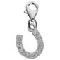 Sterling Silver Cubic Zirconia Horseshoe Charm