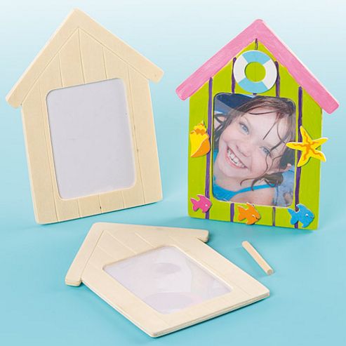 Image of Beach Hut Wooden Photo Frames (pack Of 3)