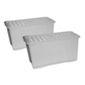 Wham Crystal 110L storage box with lid, 2 pack clear