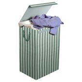 Minky fabric laundry bin, stripes.