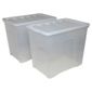 Wham 160L storage box with lid, 2 pack clear