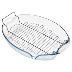 Pyrex Large Glass Roaster And Rack