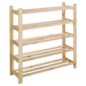 5 shelf shoe rack solid pine
