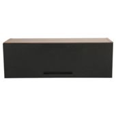 Como Modular 75Cm Wall Unit, Walnut & Black Gloss