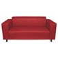 Stanza Leather Effect Medium Sofa, Red