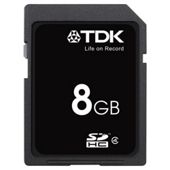 TDK 8GB SDHC Memory Card, Black