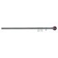 Premium Extendable Metal Curtain Pole With Purple Pearlescent Ball Finial 25-28mm 2.1-3.6M Chrome