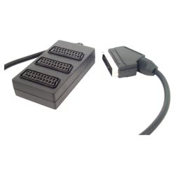 Tesco Scart Splitter 3-Way - Black