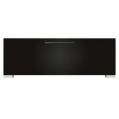 Como Modular 75Cm Base Unit, Walnut & Black Gloss