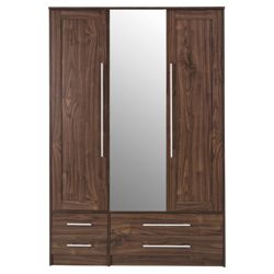 Kendal Triple Wardrobe, Walnut-Effect
