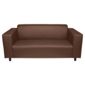 Stanza Leather Effect Medium Sofa, Chocolate