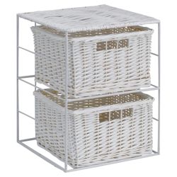 Tesco Wicker 2-Drawer Unit