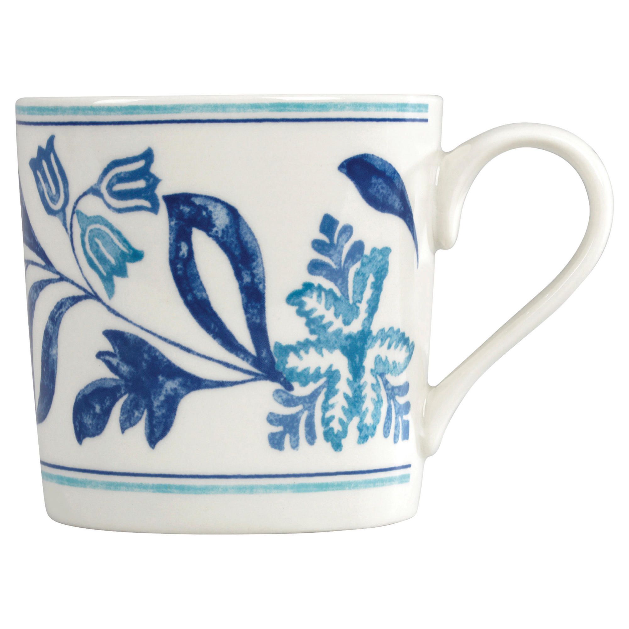 Johnson Bros Farmhouse Kitchen Design 6 pack Mugs Blue Fern 