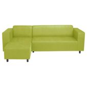 Stanza Leather Effect Left Hand Corner, Lime Green