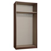Modular Double Wardrobe Frame, Walnut-Effect
