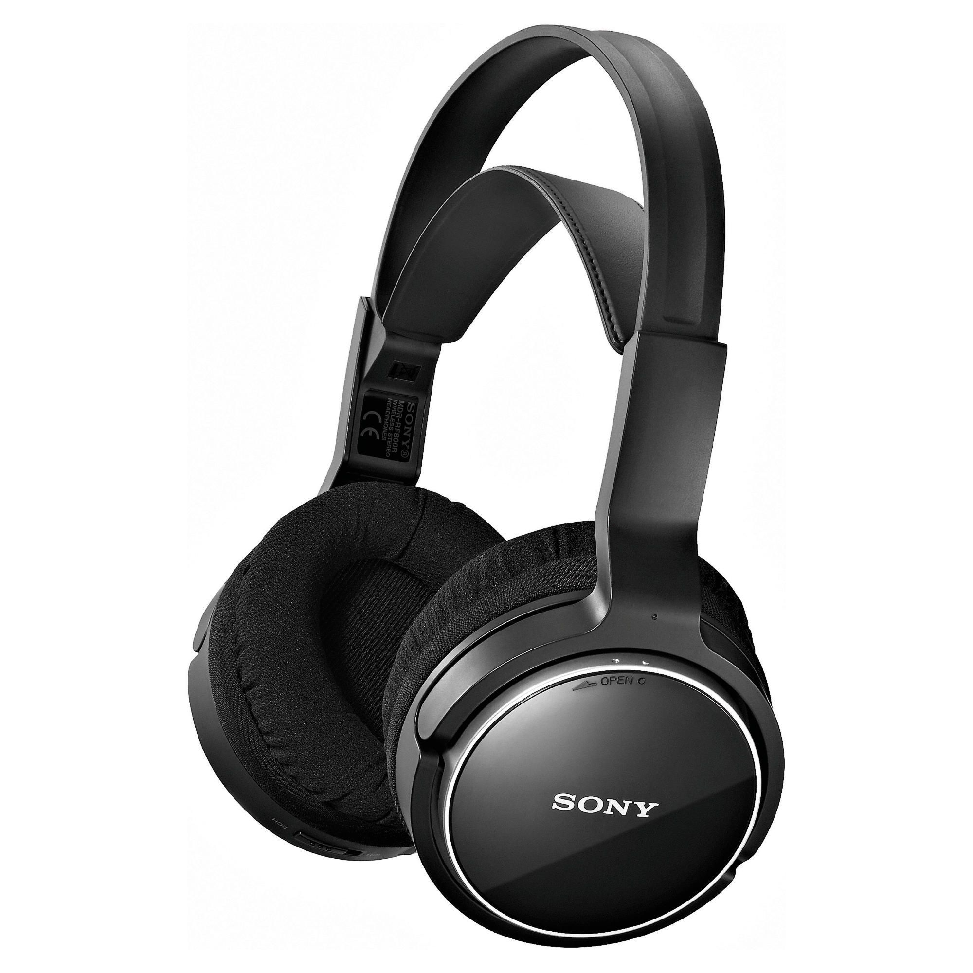 Sony Wireless Closed Headphones Black 100M Range MDRRF810RK